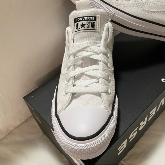 Converse All Star White Canvas Sneakers - Picture 2 of 14